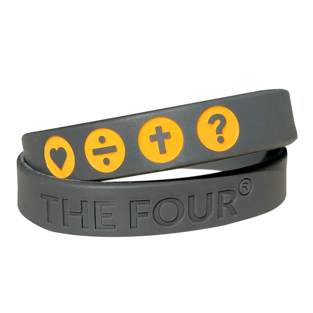 THE FOUR Bracelet anthracite/orange